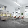 Perspective of Yuehuanhui Architecture in Modern Public Office Area 3d model