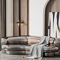 Modern Multiplayer Sofa Acrylic Sofa 3d model