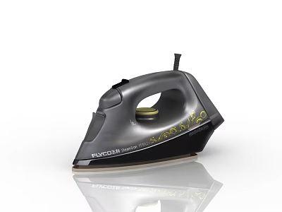 Rapid Black Electric Iron With Ergonomic Handle And Steam Function Reflective Base 3d model