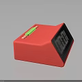 Red Digital Timer Device With Display Screen And Button Controls For Timekeeping 3d model