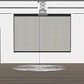 Modern projection curtain projector 3d model