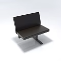 Modern Single Black Sofa With Simple Minimalist Design And Sturdy Frame