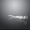 Futuristic Bionic Mechanical Arm With Biological Structure Design And Grid Pattern Details 3d model
