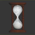 Three Wooden Hourglasses With Sand On Black Surface And Clear Reflections