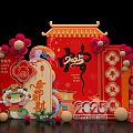 New Year's Day Meichen 2025 Year of the Snake Meichen Pin Photo Area Annual Meeting Interactive New Year's Day Meichen 3d model