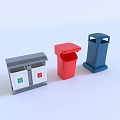 Garden Ornaments Outdoor Decorative Trash Bins In Various Colors And Designs