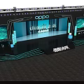 Commercial Event Stage Equipment With LED Screens Lighting And OPPO Brand Setup