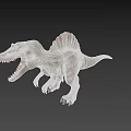 Realistic Spinosaurus Dinosaur Model With Spiked Back Open Mouth And Sharp Teeth 3d model