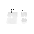 Modern Bathroom Washbasins With Square And Round Shapes And Black Faucets