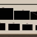 Different Size Televisions Displayed On Wall For Modern Home Entertainment Setup