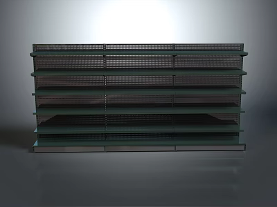 Modern Home Storage Shelf Unit With Multiple Glass Shelves And Metal Frame Design 3d model
