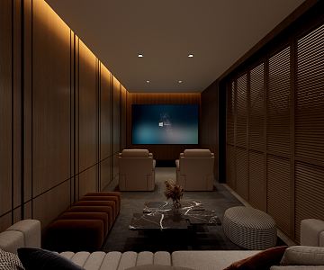 modern video room video area 3d model