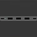Sleek USB C Hub with Multiple Ports for Phone and Digital Device Connectivity
