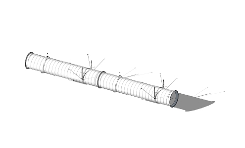 Modern Piping 3d model