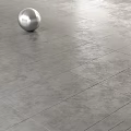 Silver Sphere Placed On Gray Square Textured Tiled Floor Surface