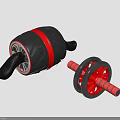 Fitness Ab Roller Exercise Equipment With Black Red Design For Home Workout