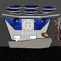Modern Front Desk E-sports Hall Front Desk Internet Cafe Front Desk Internet Cafe Front Desk Internet Cafe 3d model