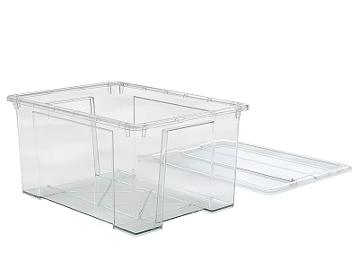 Transparent Plastic Wall Decor Storage Box With Divided Compartments And Drawer Design 3d model