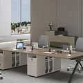 Modern Public Office Space Interior With Workstations Office Chairs Computers And Green Plants