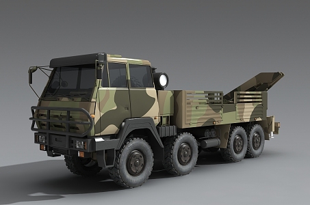 Military transport vehicle engineering vehicle maintenance vehicle 3d model