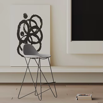 Modern Bar Chair 3d model