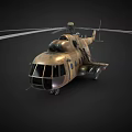 Modern Helicopter Army Helicopter 3d model