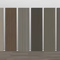 Various Colored Wall Panels with Wooden Textures Display in Interior Space