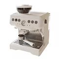 Modern White Espresso Coffee Machine For Kitchen With Bean Container And Control Panel 3d model