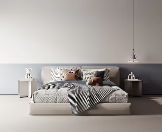 Children's double bed 3d model