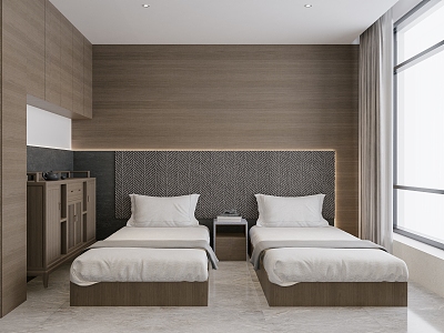 Modern Room Guest Room 3d model