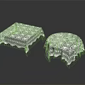 Elegant White Lace Tablecloths For Square And Round Furniture Tables With Decorative Edges
