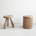 Minimalist Wooden Stools With Different Designs In Natural Wood Tone For Indoor Minimalist Space