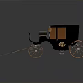 Classic Horse Carriage With Dark Wooden Body Ornate Details Spoked Wheels And Traditional Design