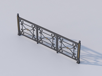 3D Model of Guardrail 3d model