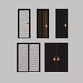 Modern Swing Doors With Various Textured Patterns And Single Double Panel Designs For Home Interior 3d model