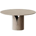 archiproducts Nordic Solid Wood Fabric Dining Table and Chair 3d model