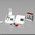 Medical Testing Equipment With Analyzer Machine Test Tubes And Reagents 3d model