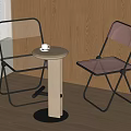 Modern leisure tables and chairs 3d model