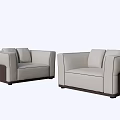 Italian Minismal Style Single Sofa 3d model