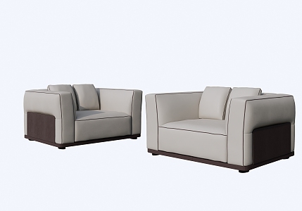 Italian Minismal Style Single Sofa 3d model