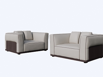 Italian Minismal Style Single Sofa 3d model