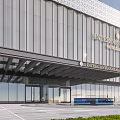Modern Office Building InterContinental Hotel Residences With Glass Curtain Wall And Green Lawn