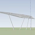Modern Pergola Design With Unique Curved Structure In Outdoor Garden