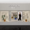 DEKASHELL Clothing Store Front With Glass Windows Mannequins And Plants