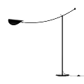 Modern Arc Floor Lamp With Curved Metal Stand And Glass Shades