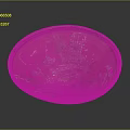 Red Bowl With Intricate Sculpture Carving And Traditional Decorative Art Patterns