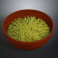 Fresh Yellow Eels Arranged In Wooden Bowl For Seafood Presentation