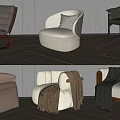 Modern Single Sofa Single Sofa Chair Backrest Sofa Chair 3d model