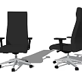 Gray Leather Office Chair With High Back Swivel Base Wheels And Modern Design
