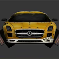 Yellow Mercedes Sports Car With Stylish Body Kit Aerodynamic Design And Dark Windows